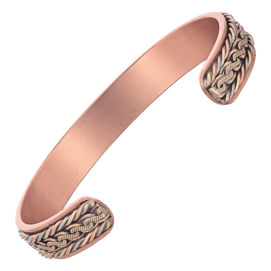 BRAIDED COPPER BRACELET WITH MAGNETS INTERLOCK DESIGN BY ATOMIC29