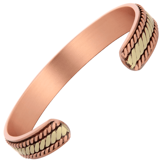 BRAIDED COPPER BRACELET WITH MAGNETS SPIRAL DESIGN BY ATOMIC29