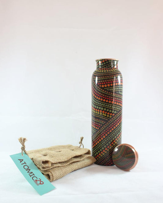 COPPER WATER BOTTLE NATIVE DESIGN BY ATOMIC29