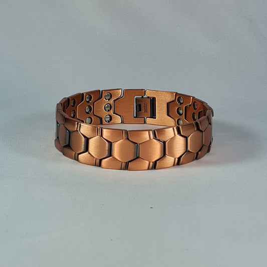FLEXI COPPER BRACELET WITH MAGNETS HEXA DESIGN BY ATOMIC29