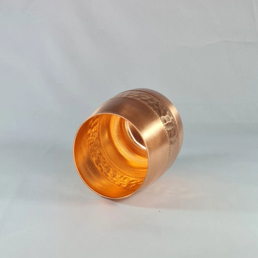 goblet copper glass inside view