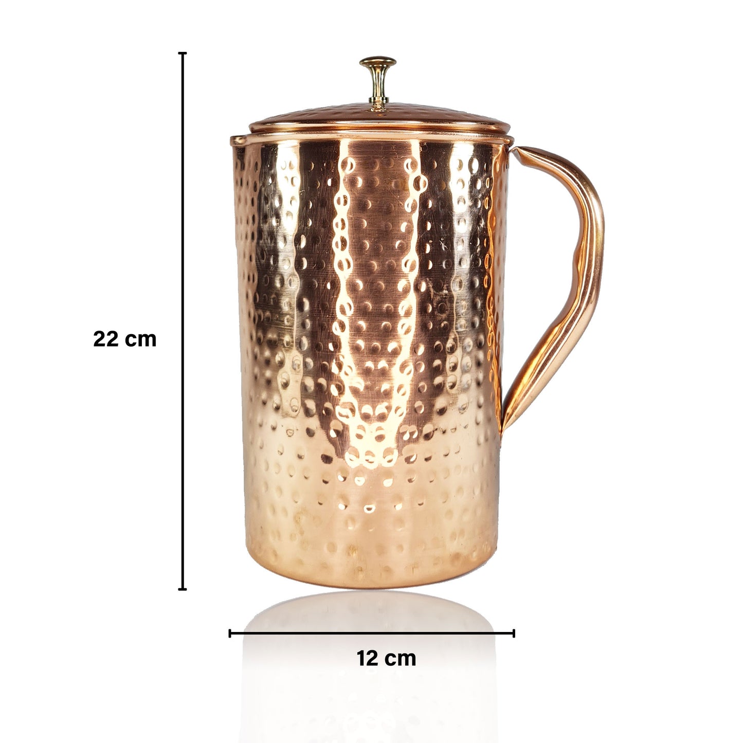 copper jug dimension 2.2L