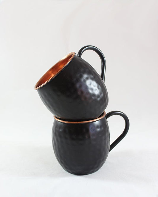 COPPER MOSCOW MULE MUGS IN MATTE BLACK FINISH BY ATOMIC29