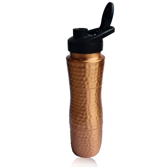 COPPER WATER BOTTLE HAMMERED POP TOP DESIGN BY ATOMIC29