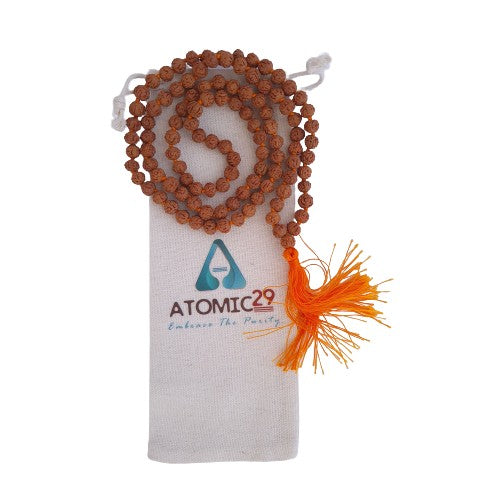 RUDRAKSHA MALA WITH 108 BEADS FOR ROASRY PRAYING NECKLACE