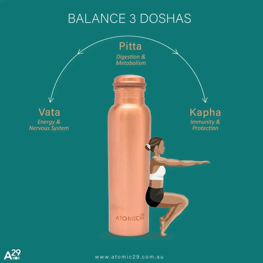 Balance 3 doshas illustration of lady doing yoga