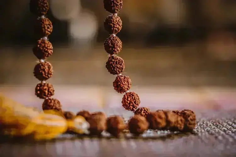 Natural Rudraksha Mala 108 Beads for Meditation & Jap