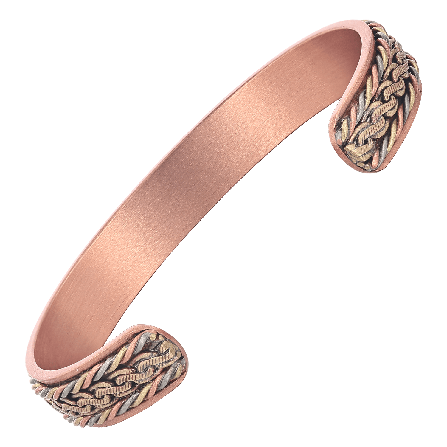 BRAIDED COPPER BRACELET WITH MAGNETS INTERLOCK DESIGN BY ATOMIC29