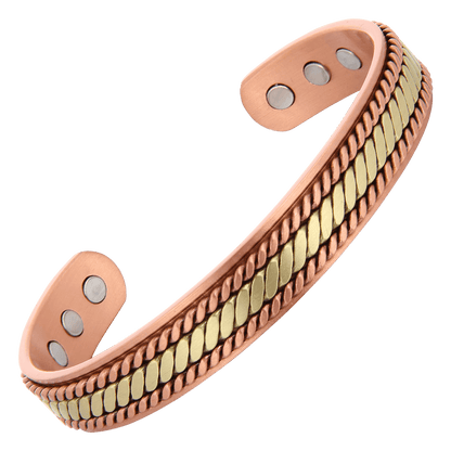 BRAIDED COPPER BRACELET WITH MAGNETS SPIRAL DESIGN BY ATOMIC29