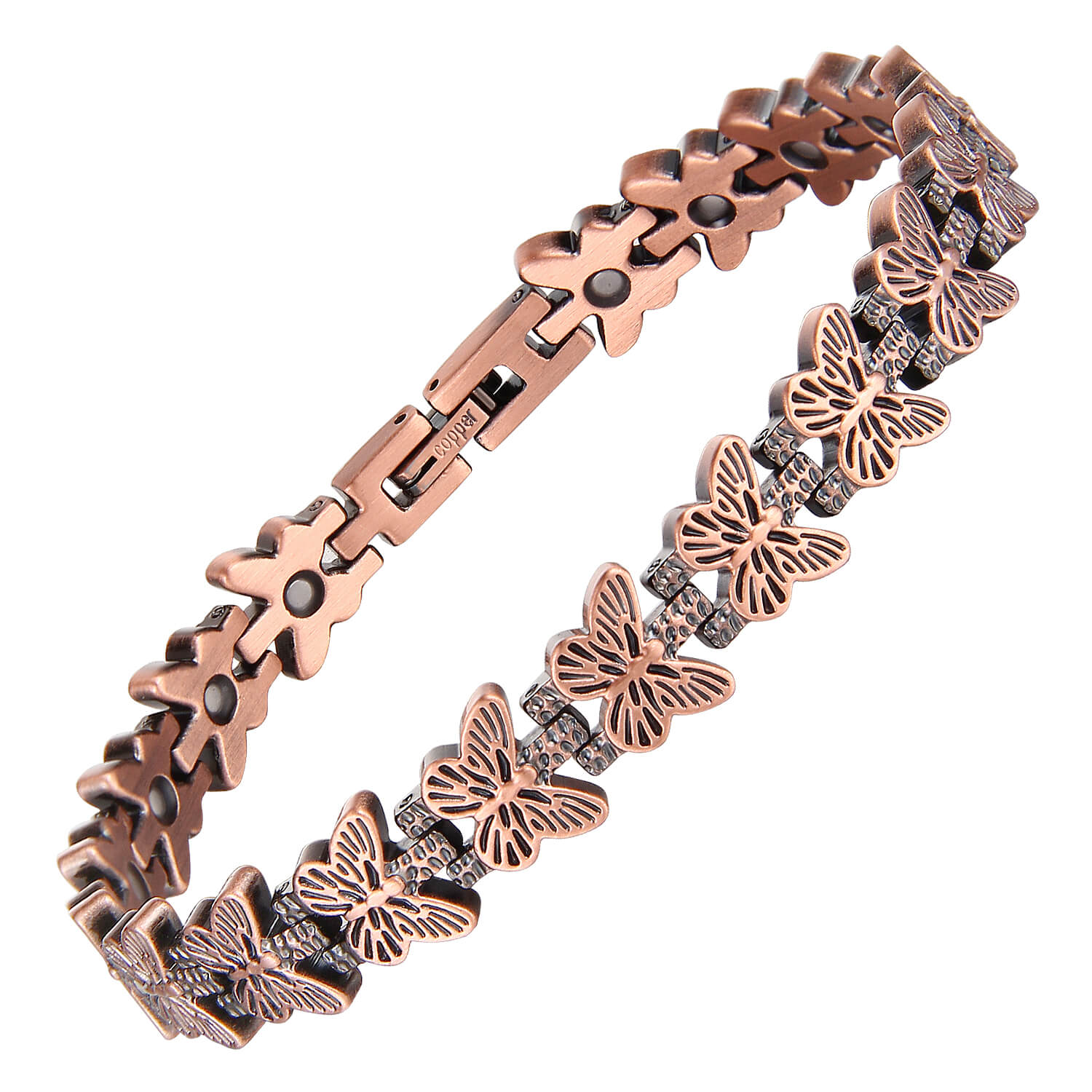 FLEXI COPPER BRACELET WITH MAGNETS BUTTERFLY DESIGN BY ATOMIC29