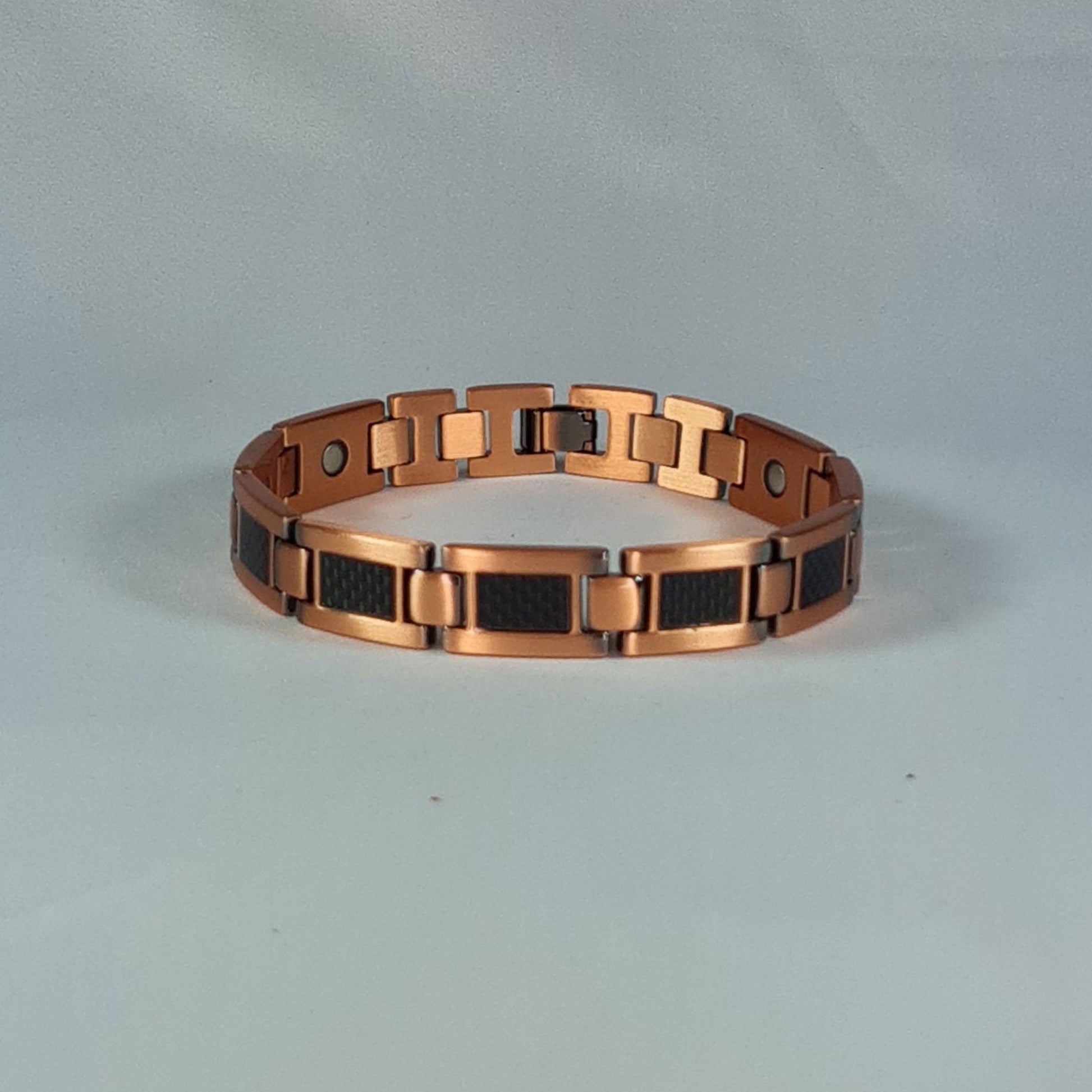 FLEXI COPPER BRACELET WITH MAGNETS CARBON FIBRE INLAY DESIGN BY ATOMIC29