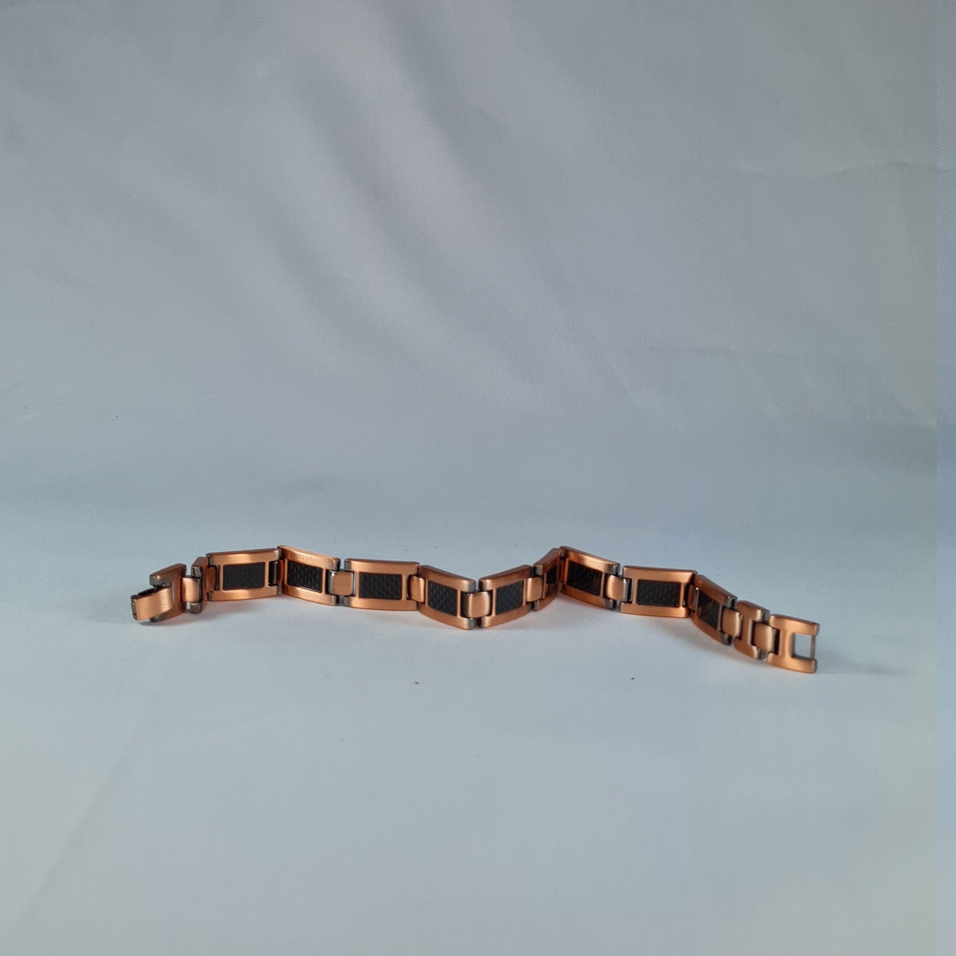 FLEXI COPPER BRACELET WITH MAGNETS CARBON FIBRE INLAY DESIGN BY ATOMIC29
