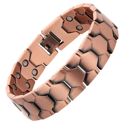 FLEXI COPPER BRACELET WITH MAGNETS HEXA DESIGN BY ATOMIC29