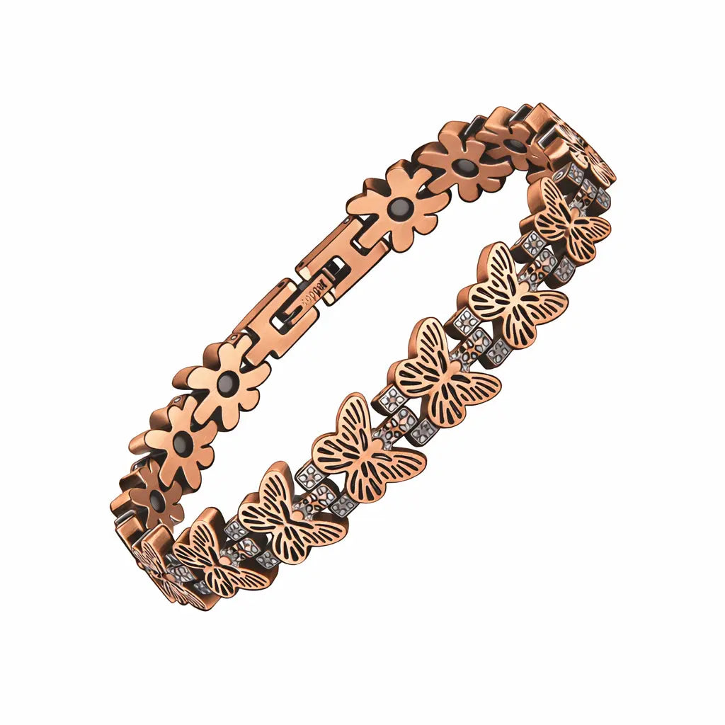 butterfly copper flexi bracelet outline image