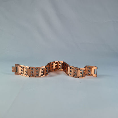 flexi range stud magnetic copper bracelet front back view