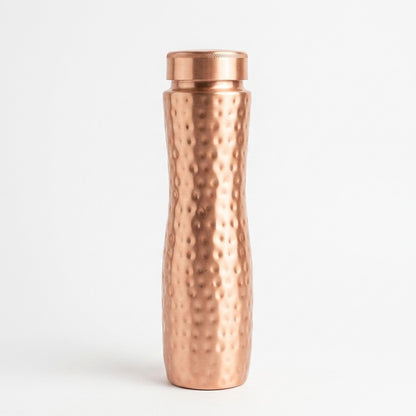 Curve Hammered Pure 1L Copper Water Bottle | Atomic29