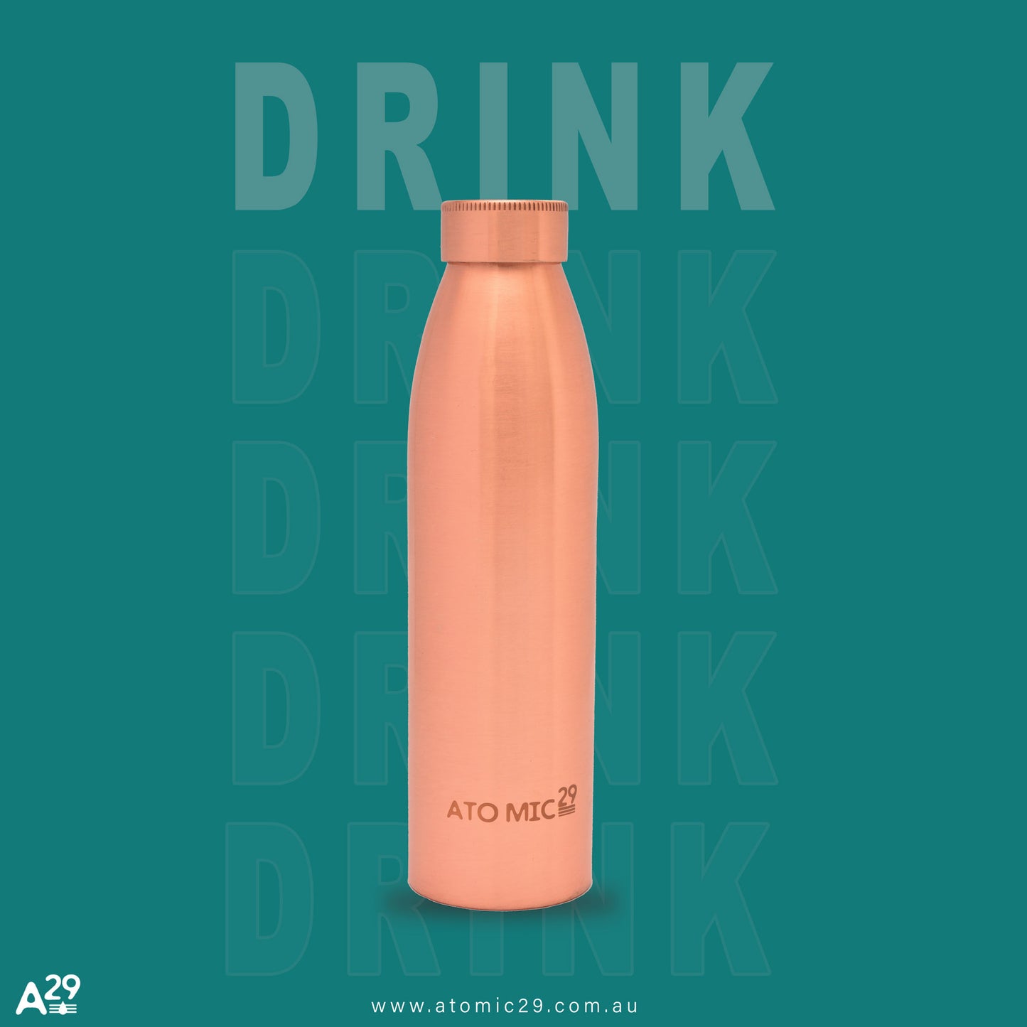 drink more water with pride atomic29 pride copper water bottle design