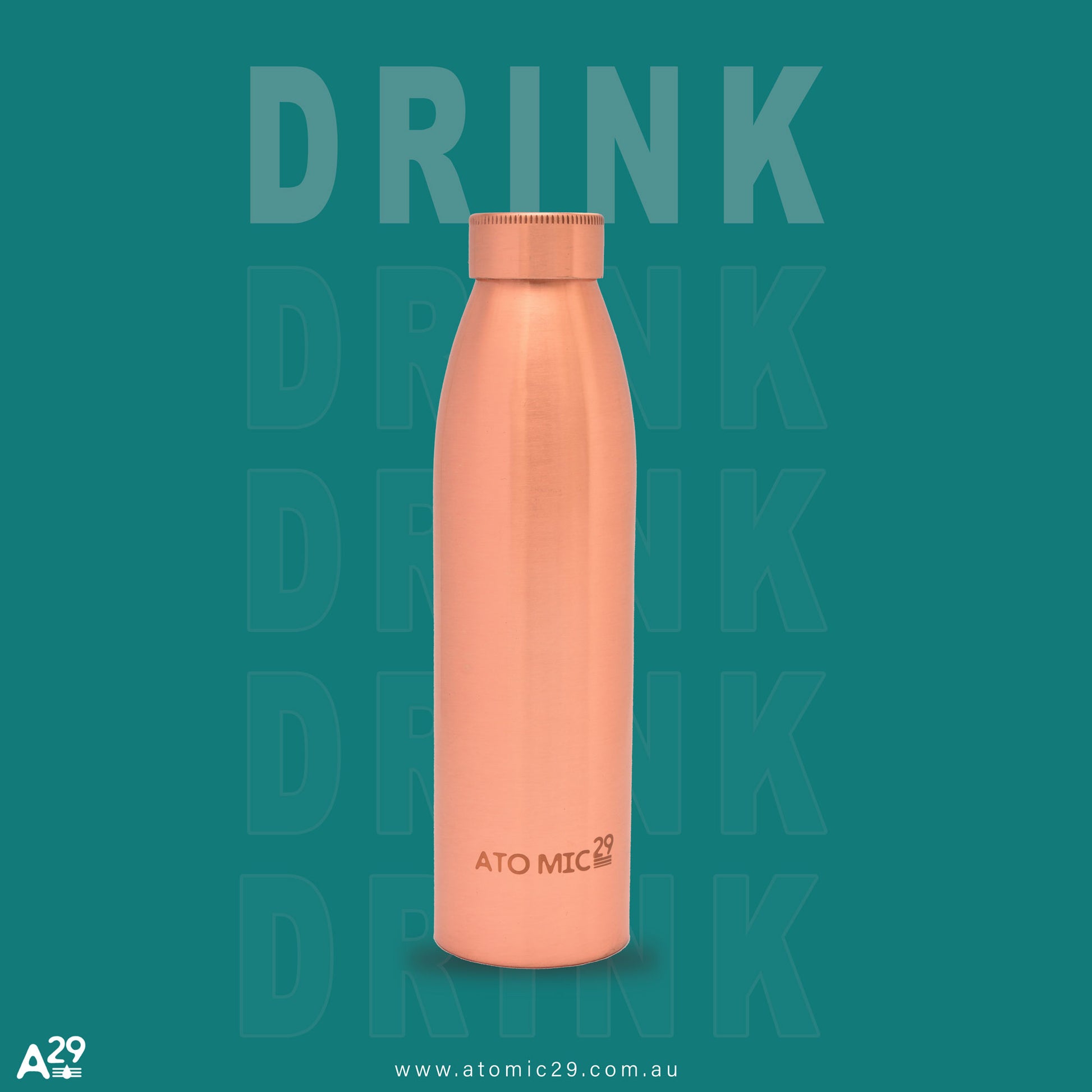 drink more water with pride atomic29 pride copper water bottle design