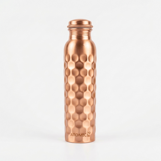 Honeycomb Pure Copper Water Bottle 950ml | DIAMOND