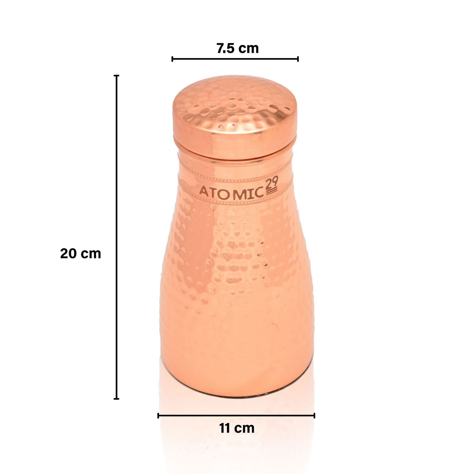 copper bedside carafe dimension