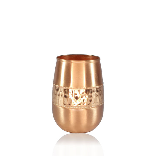 Premium Quality Hammered Stemless Goblet Copper Glass