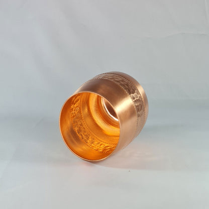 Premium Quality Hammered Stemless Goblet Copper Glass
