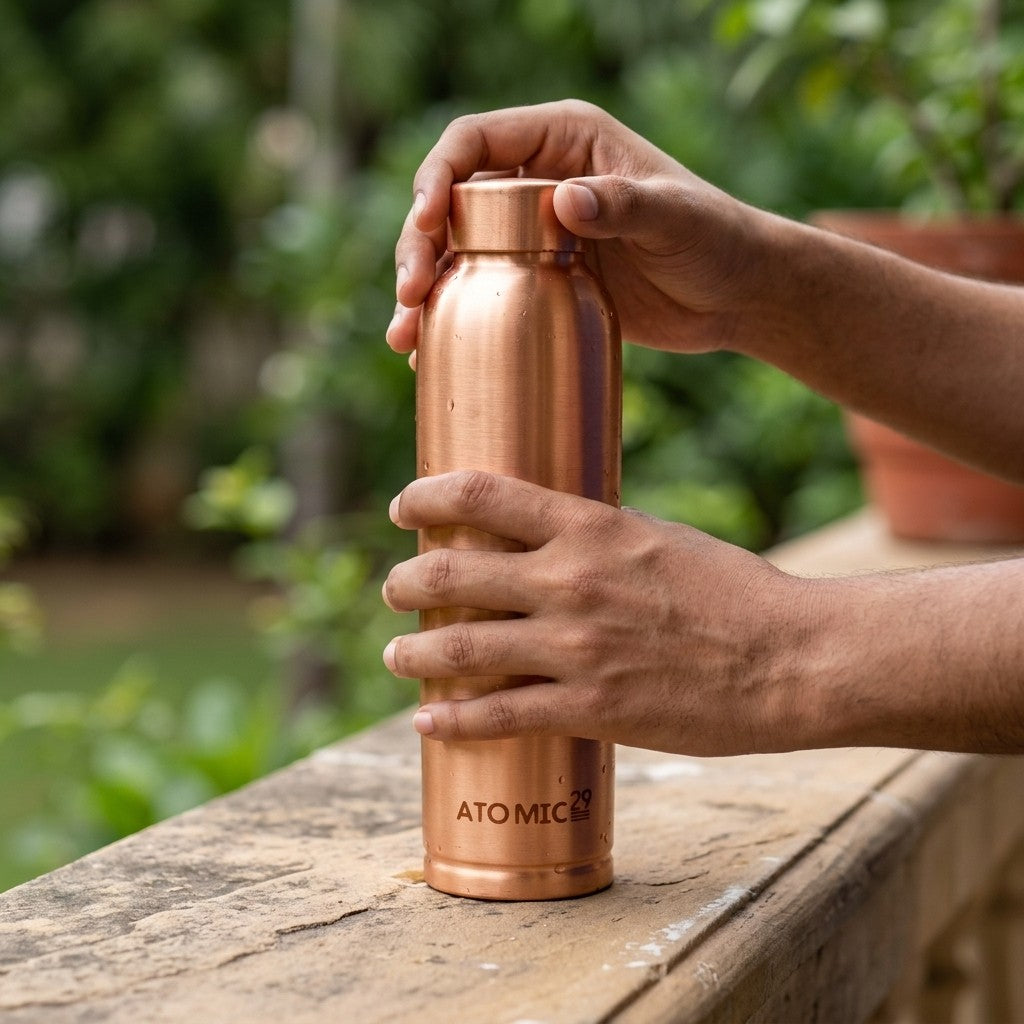 Handcrafted Pure Copper Water Bottle 950ml | CHOICE