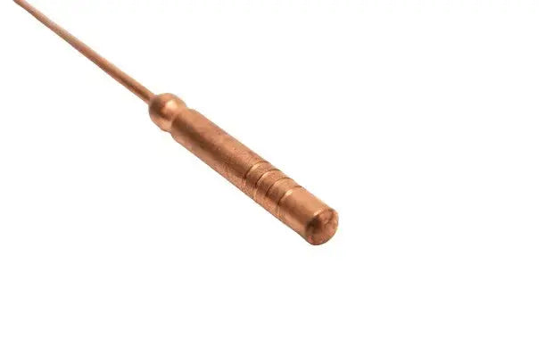 atomic29 copper tongue cleaner handle showing up close