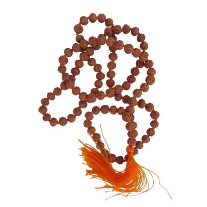 RUDRAKSHA MALA WITH 108 BEADS FOR ROASRY PRAYING NECKLACE